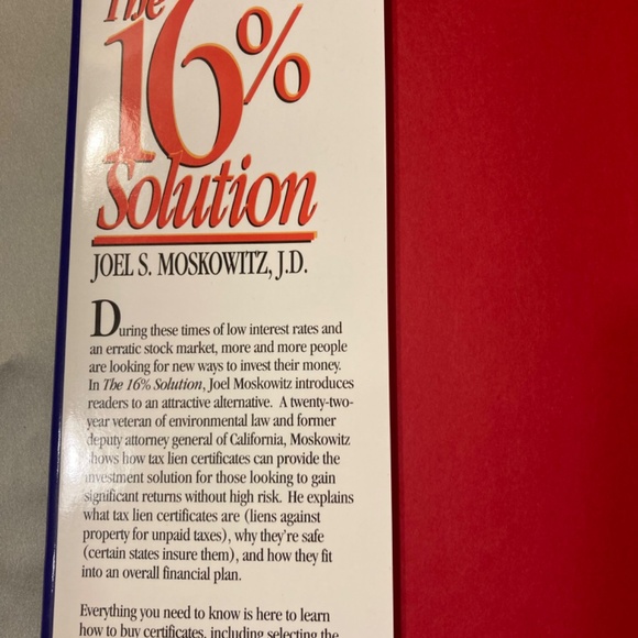 HOST PICKBook: The 16% Solution How to Get High Interest Rates by Joel Moskowitz - Picture 4 of 8